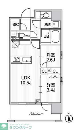 シーズンフラッツ新御徒町イーストの物件間取画像